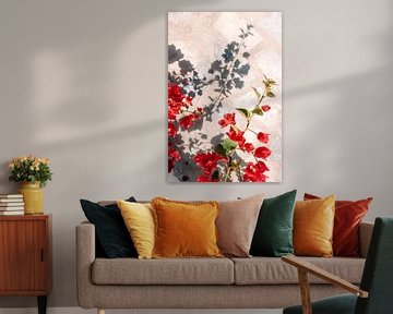 Flowers and shadows on summer island by Marit Hilarius