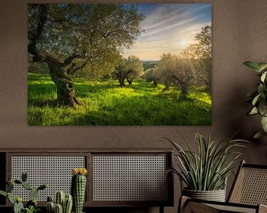 Voorbeeld van het werk in een kamer