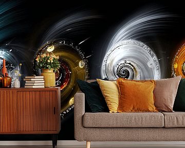 Time spirals | abstract wall decoration