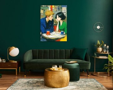 Man Vrouw | Flirt Cafe van OMG Art