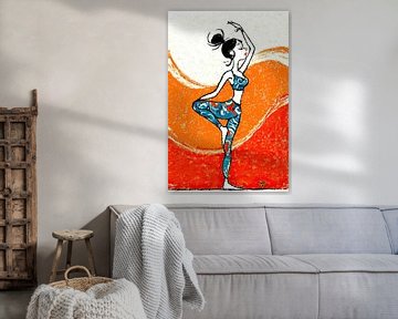 Yoga Vrouw | Flowing Grace van OMG Art