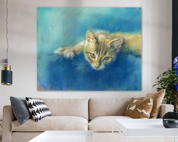 Süße kleine getigerte Katze