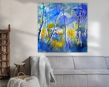 Blauw bos van pol ledent