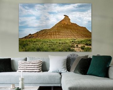 Berg Castildetierra in het natuurpark Bardenas Reales, Navarra, Spanje
