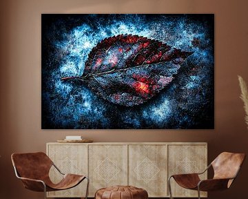 Blatt mit abstrakten Farben von Art & Soul Creations