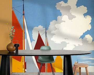 Nederlandse kust - Vintage reisposter