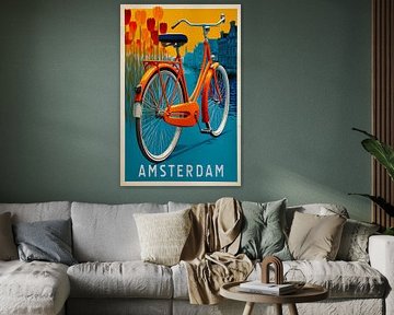 Oranje Fiets - Nostalgic Amsterdam design by MArt