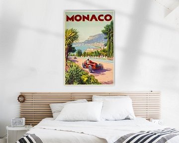 Monaco Grand Prix - Vintage racing car poster by MArt