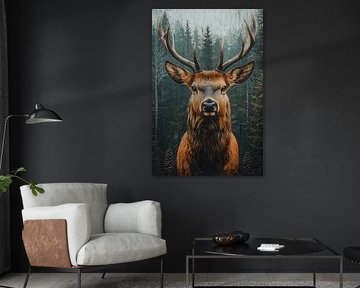 Waldkönig - Antlers between fir trees by MArt