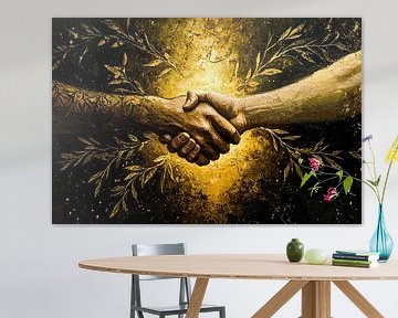 Gouden handdruk met bladeren van Imperial Art House