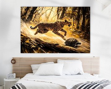 Luipaard achtervolgt schildpad van Imperial Art House