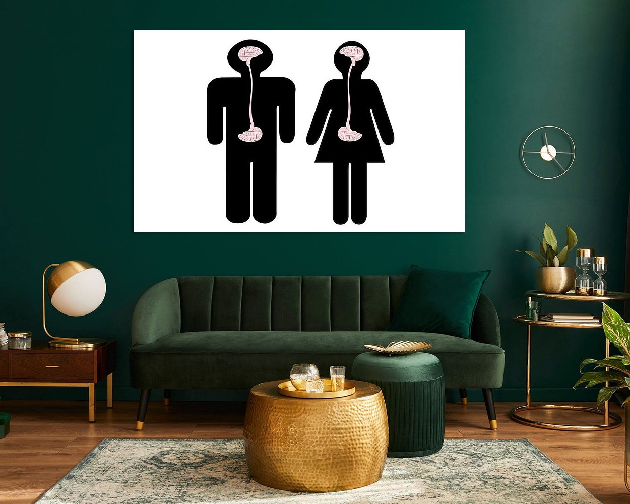 Voorbeeld van het werk in een kamer