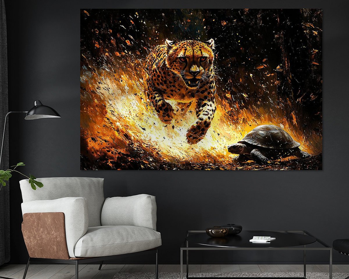 Voorbeeld van het werk in een kamer