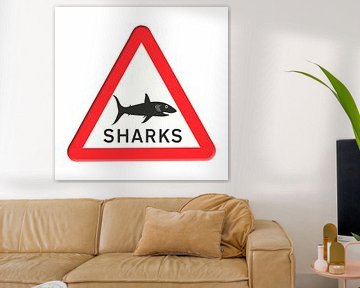Sharks warning sign by Grüntyers .
