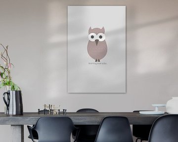Affiche pour enfants hibou avec texte