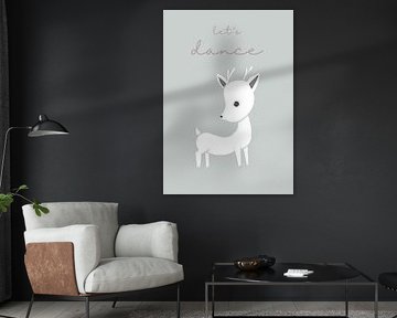 Illustration de cerf avec texte