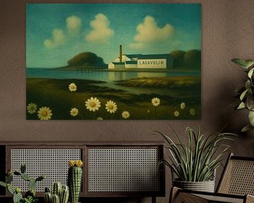 Daisies and whisky, a summer view from Lagavulin
