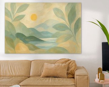 Light landscape with sunshine and soft blooms by Thijs Schouten