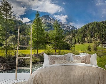 Kalserbach in het dal van Dorfer Tal bij de ingang van de Daberklamm, Kals am Großglockner