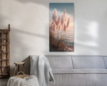 Pampas Grass by the Shimmering Sea by Melanie Viola