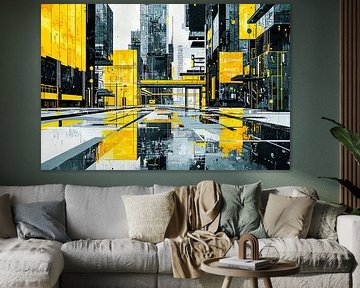 Futuristic urban architecture reflections