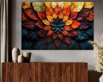 Colourful leaves wall decoration by Art & Soul Creations