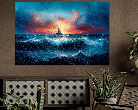 Voorbeeld van het werk in een kamer