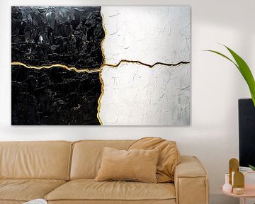 Abstrakt mit goldener Linie von Imperial Art House