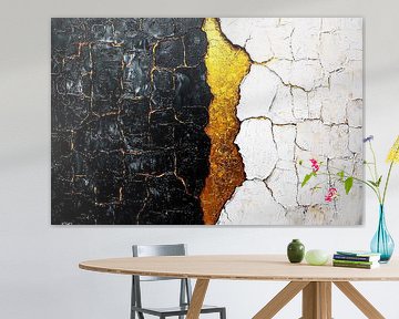 Abstrakte Verwerfungslinie mit Gold von Imperial Art House