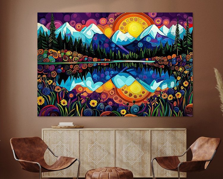 Voorbeeld van het werk in een kamer