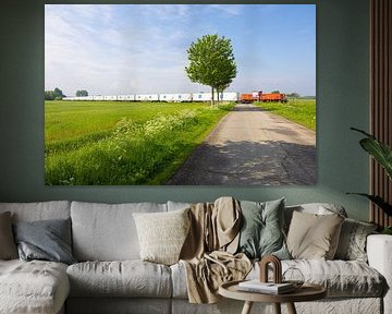 Un train de marchandises dans le paysage zélandais