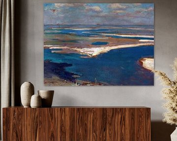 De Dnjepr in blauw van Apolo Prints