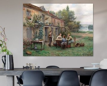 Kaffee im Garten von Daniel Ridgway Knight von Apolo Prints