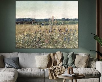 Paysage de champs de fleurs sur Apolo Prints