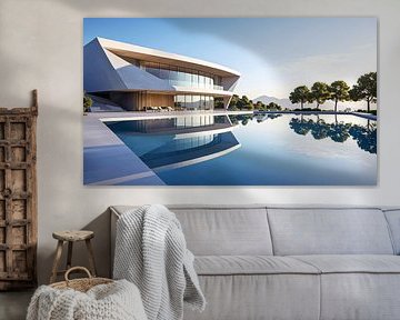 Architecture with reflection by Mustafa Kurnaz
