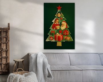 Klassische Weihnachtsbaum-Collage