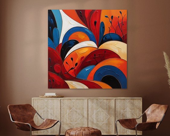 Voorbeeld van het werk in een kamer