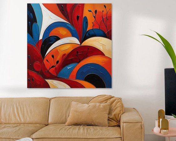 Voorbeeld van het werk in een kamer