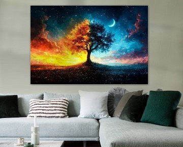 Magic tree with colour contrast by Art & Soul Creations