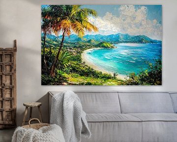 Paysage tropical avec mer bleue sur Imperial Art House
