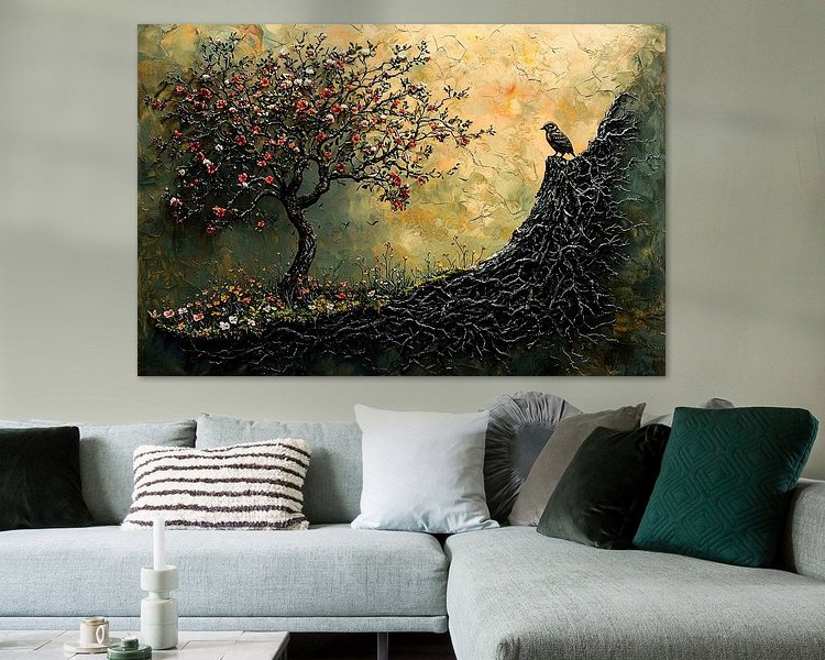 Voorbeeld van het werk in een kamer