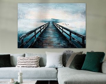 Quiet bridge over water by Imperial Art House