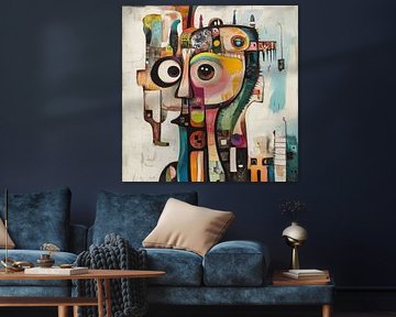 Vreemd gezicht abstract van TheXclusive Art