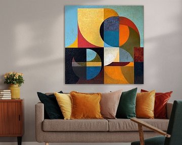 Abstrakte Formen mit Gold