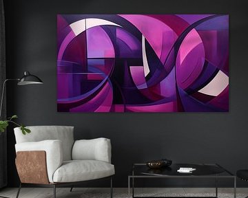 Abstrakte Formen lila Panorama