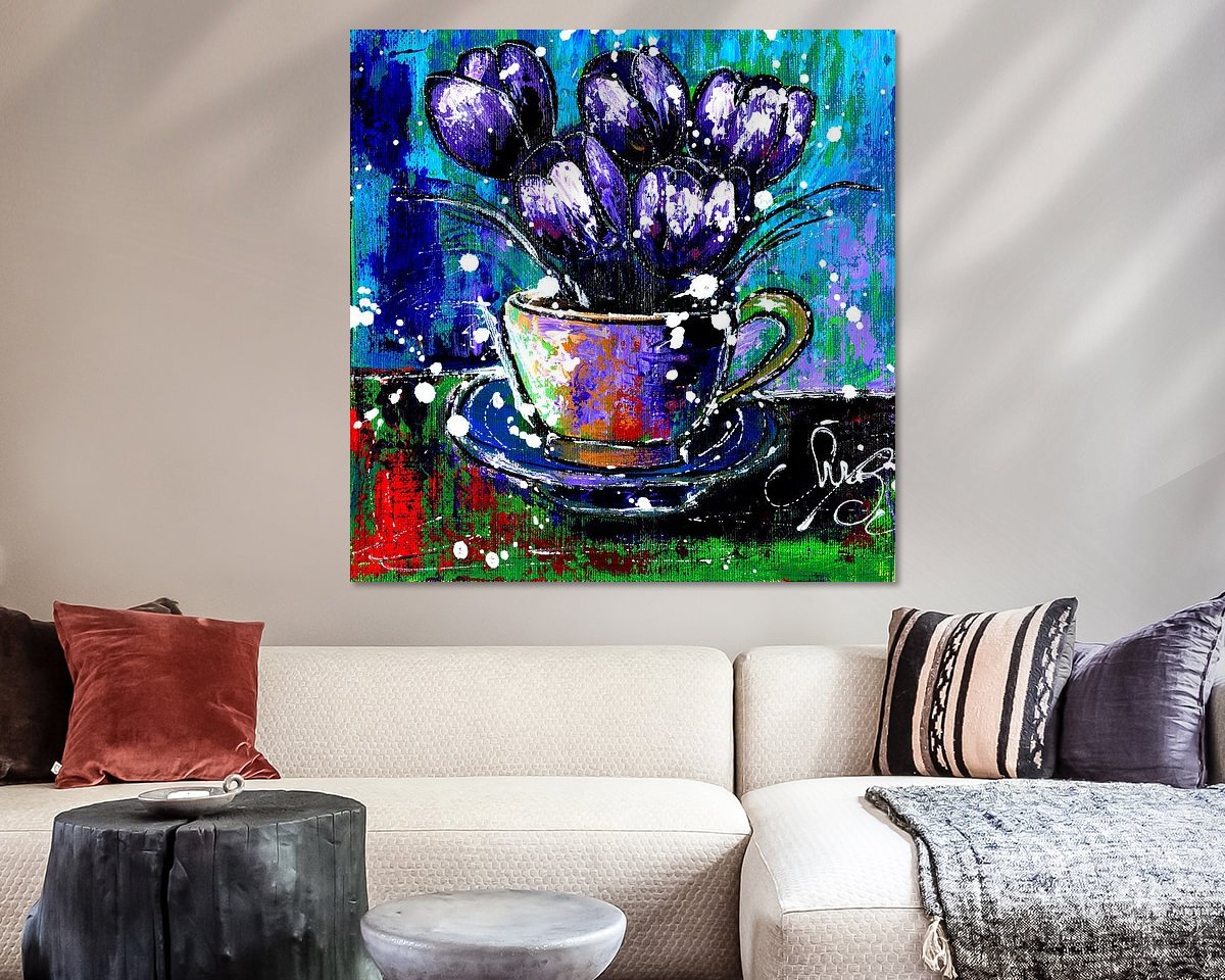Voorbeeld van het werk in een kamer