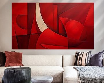 Abstrakte Formen rotes Panorama