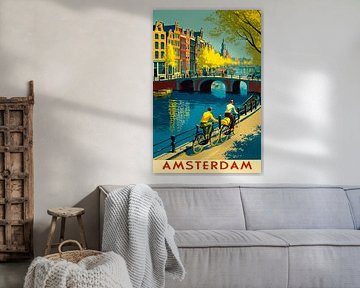 Amsterdam Vintage - Grachten und Fahrräder