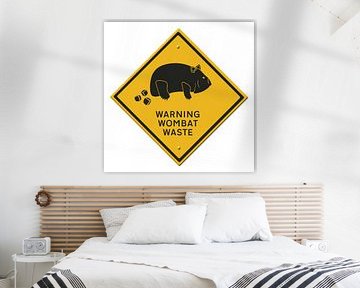 Warnschild für Wombat-Abfälle von Grüntyers .