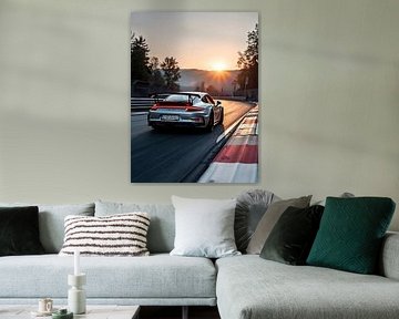 Porsche 911 GT3 RS Silber auf dem Sunset Track von MIROKKU